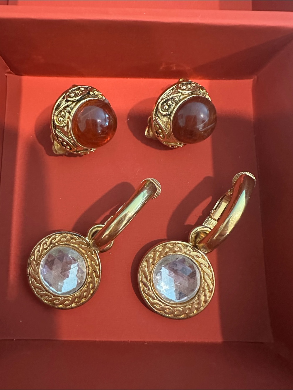 Vintage Gold-Tone Clip-On Earrings Lot